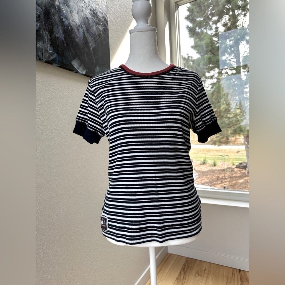Lauren Jean Co navy striped jersey - women’s M